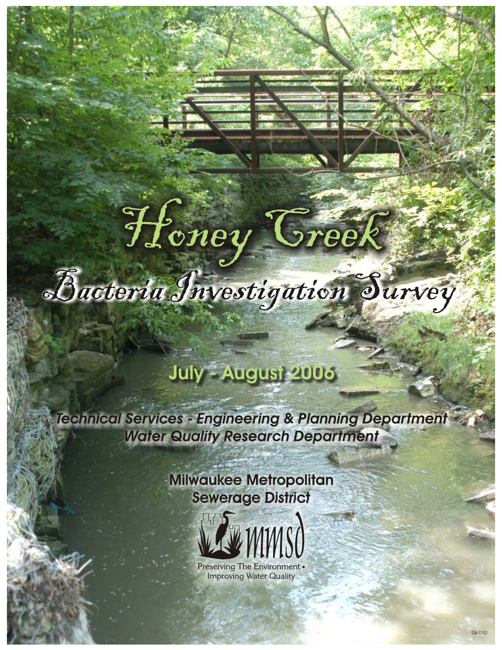 Honey Creek Bacteria Investigation Survey