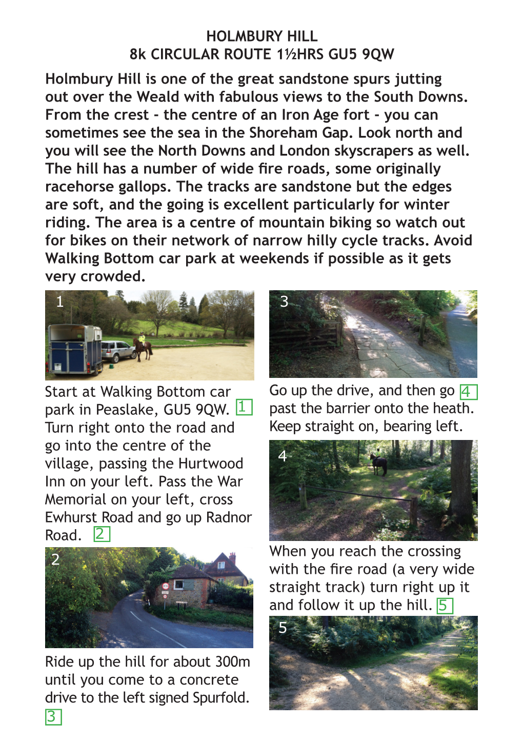 Holmbury Hill Circular Trail and Map(2)