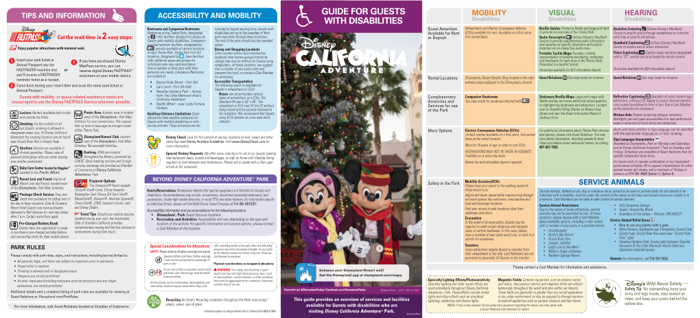 Guide for Guests with Disabilities