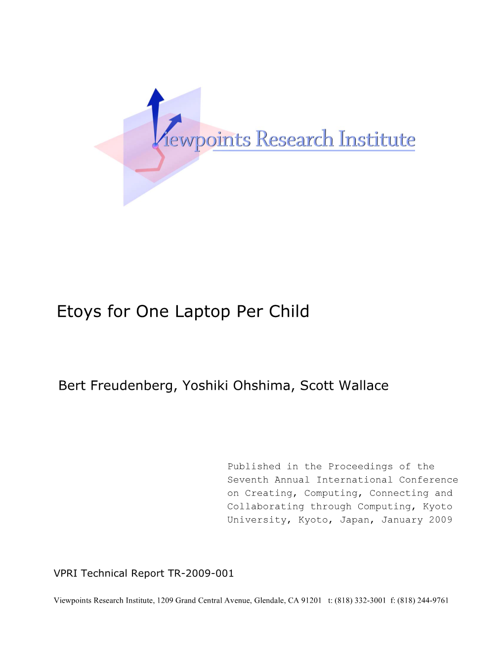 Etoys for One Laptop Per Child