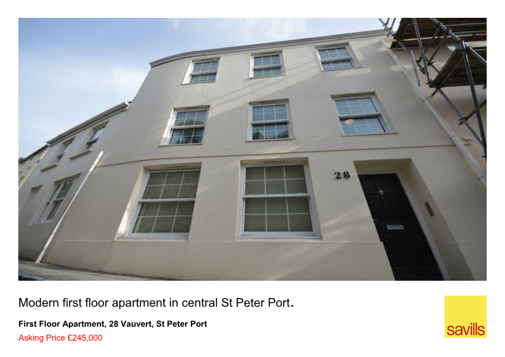 Modern First Floor Apartment in Central St Peter Port