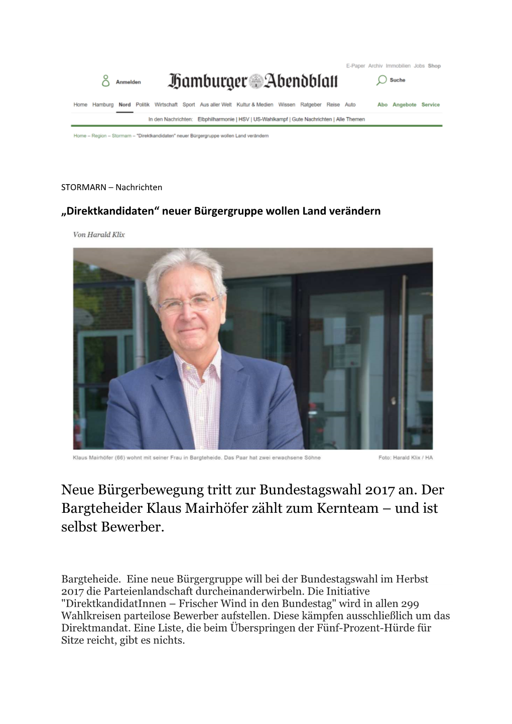 Hamburger Abendblatt 161013