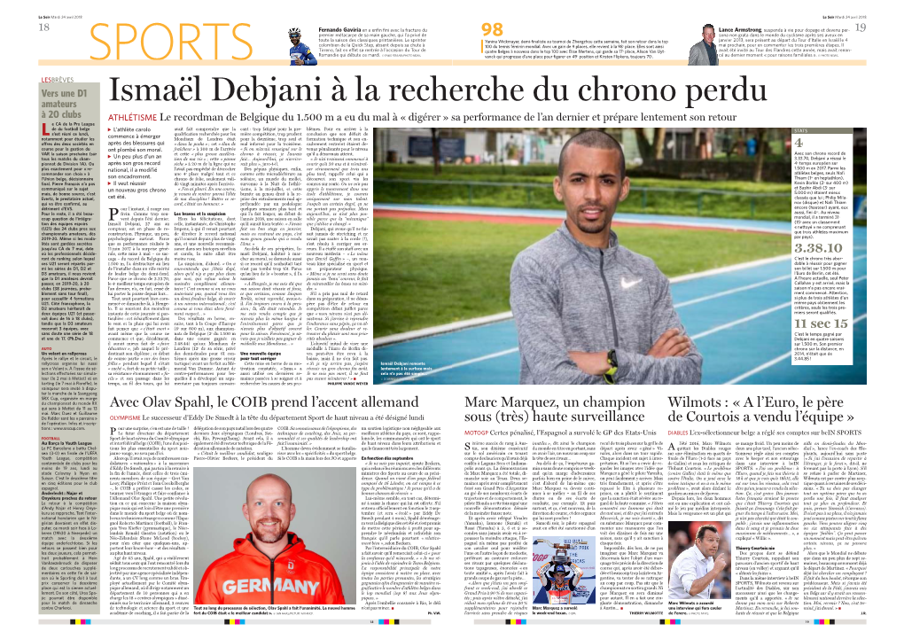 Le Soir – Ismaël Debjani À La Recherche Du