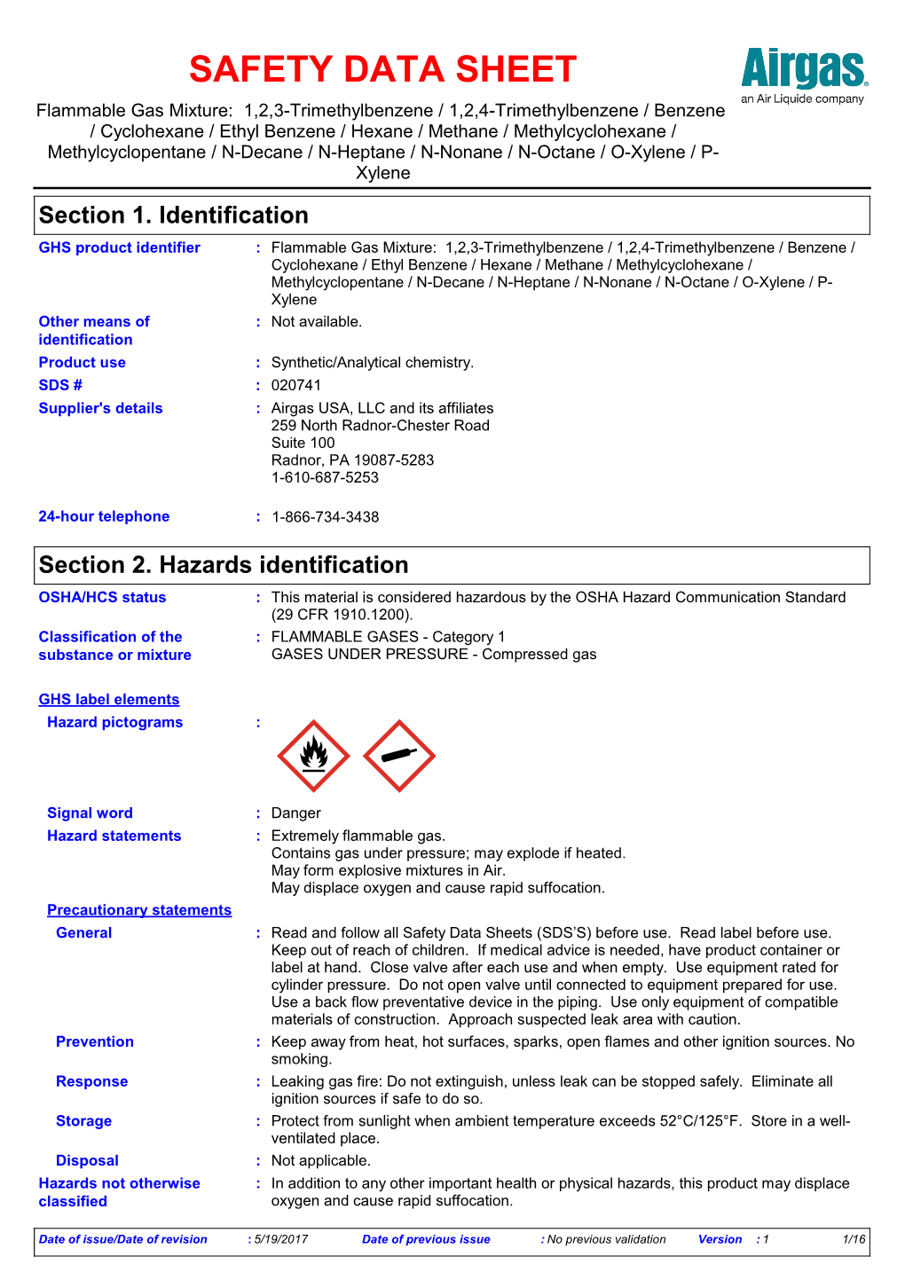 Section 11. Toxicological Information