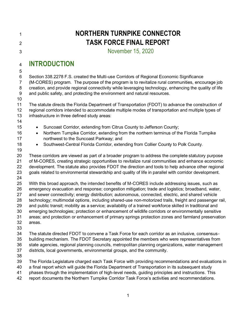 M-CORES Report Template