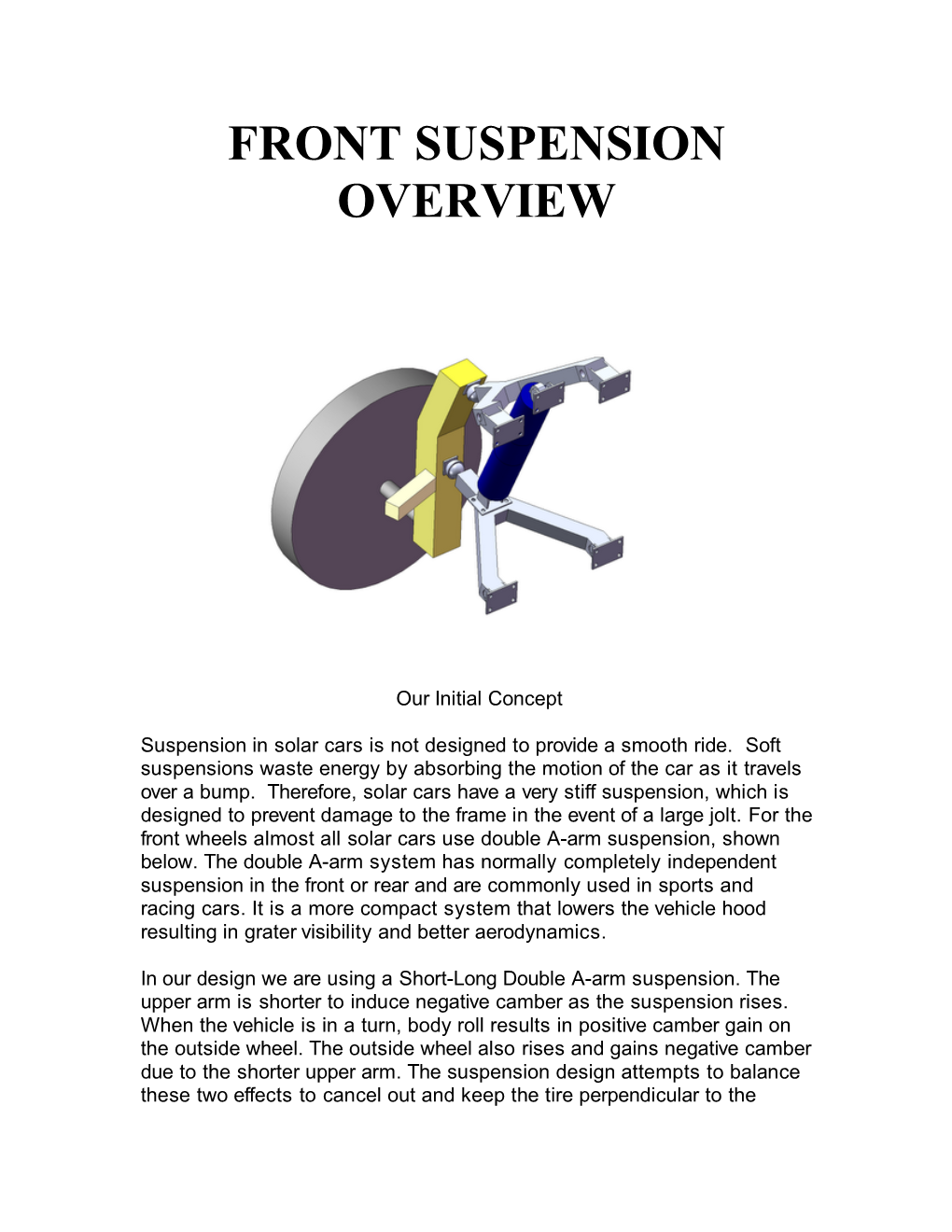 Front Suspension Overview