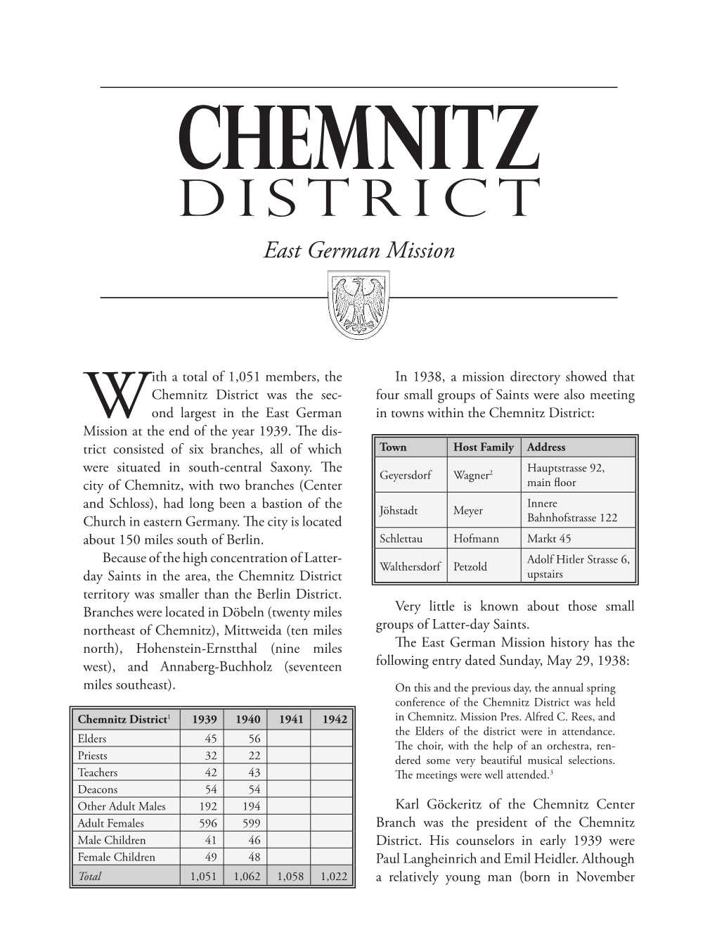 East German Mission Chemnitz