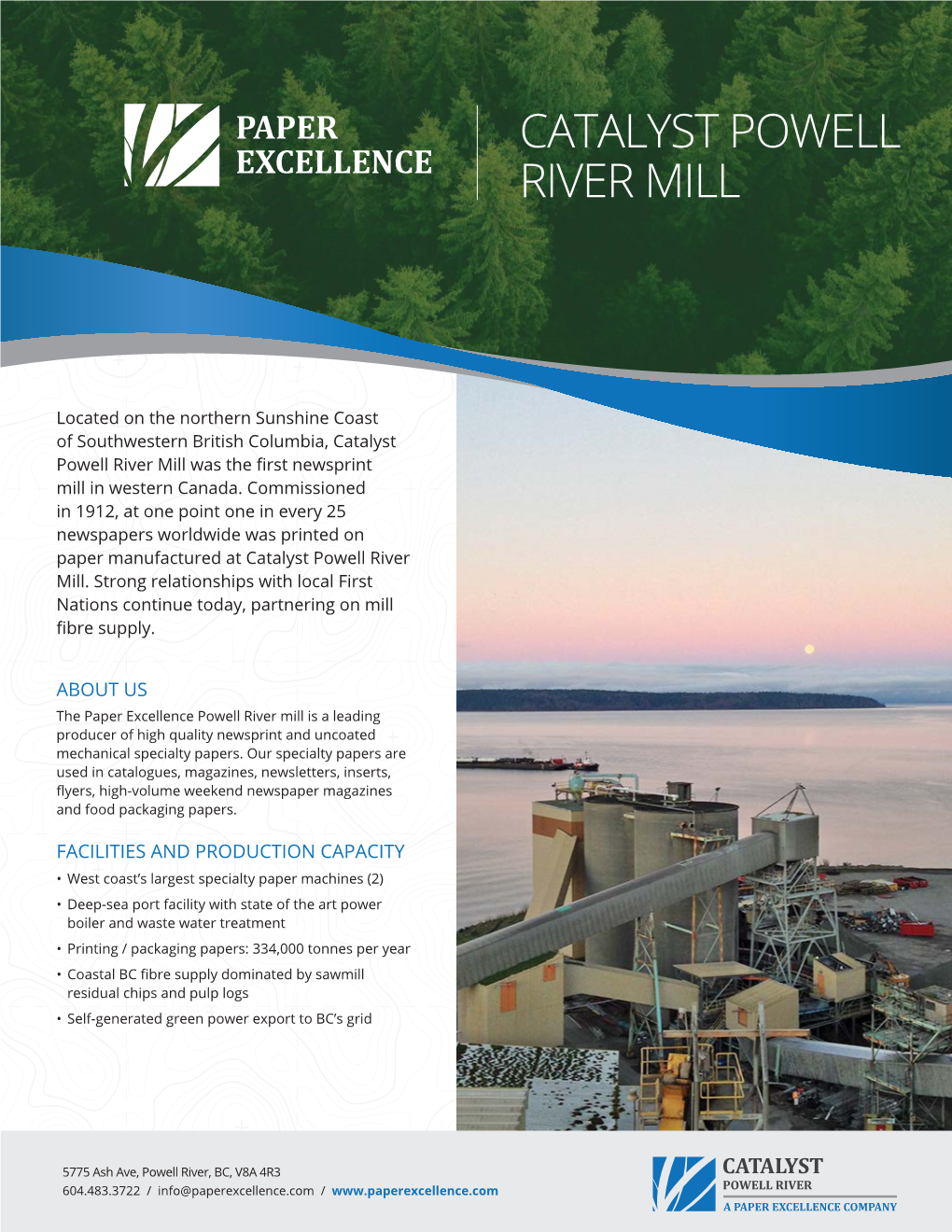 Catalyst Powell River Mill