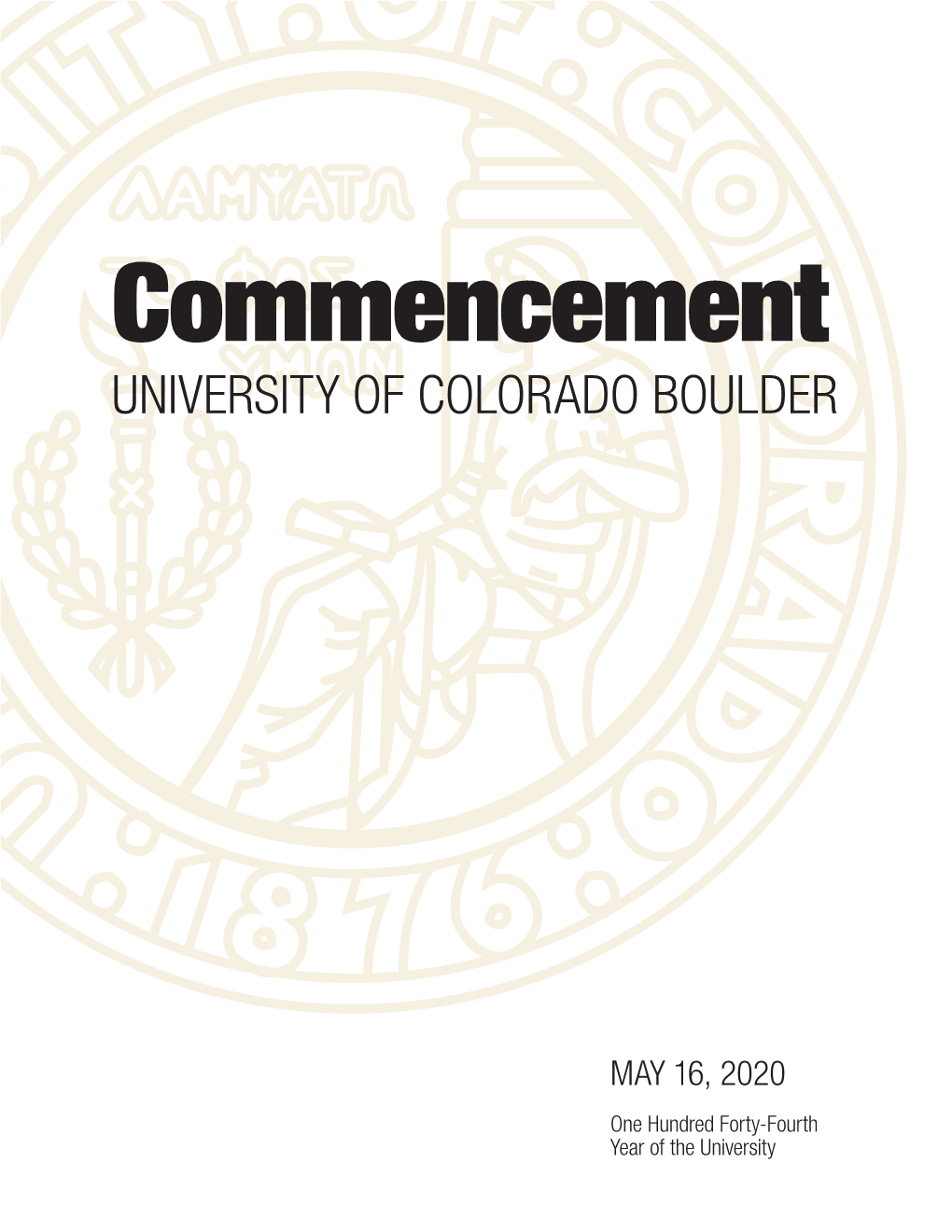 2019–20 Commencement Program