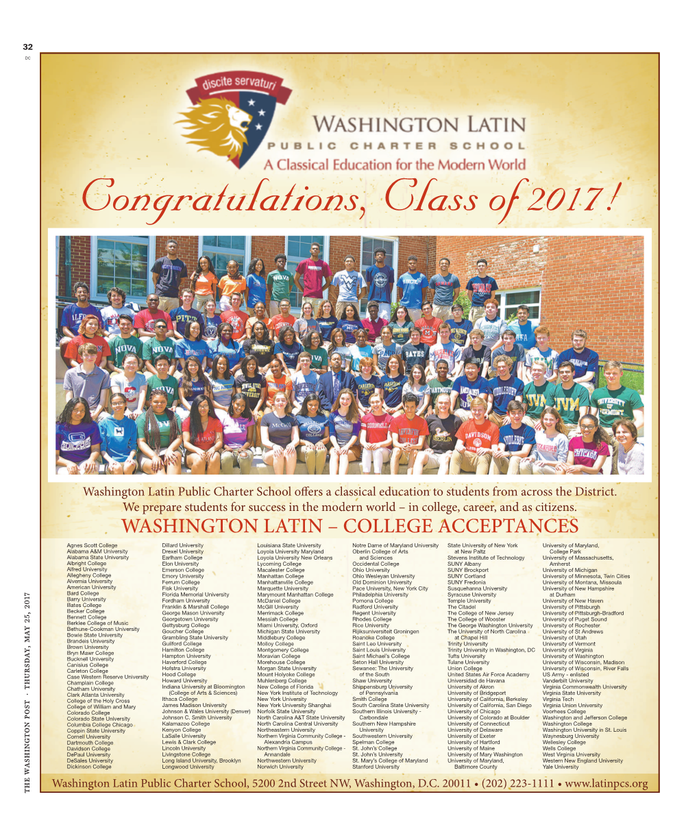 Congratulations, Class of 2017!
