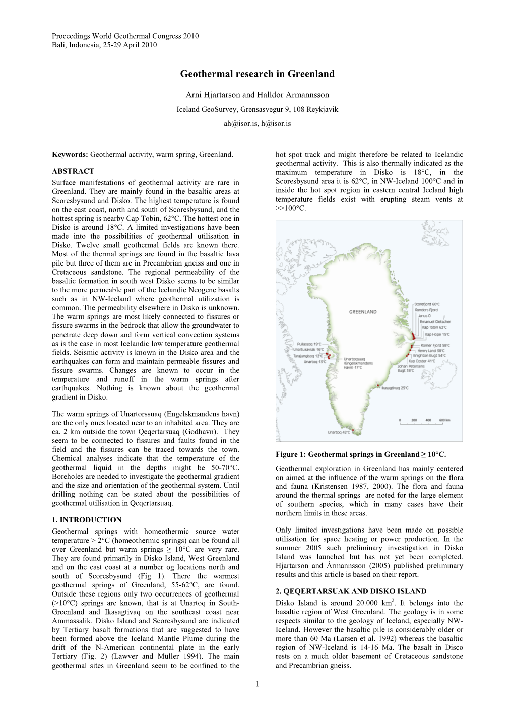 Geothermal Research in Greenland