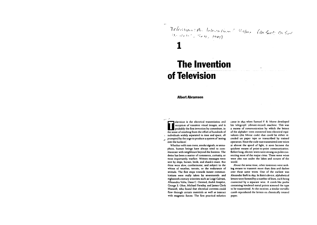 The Invention of Television