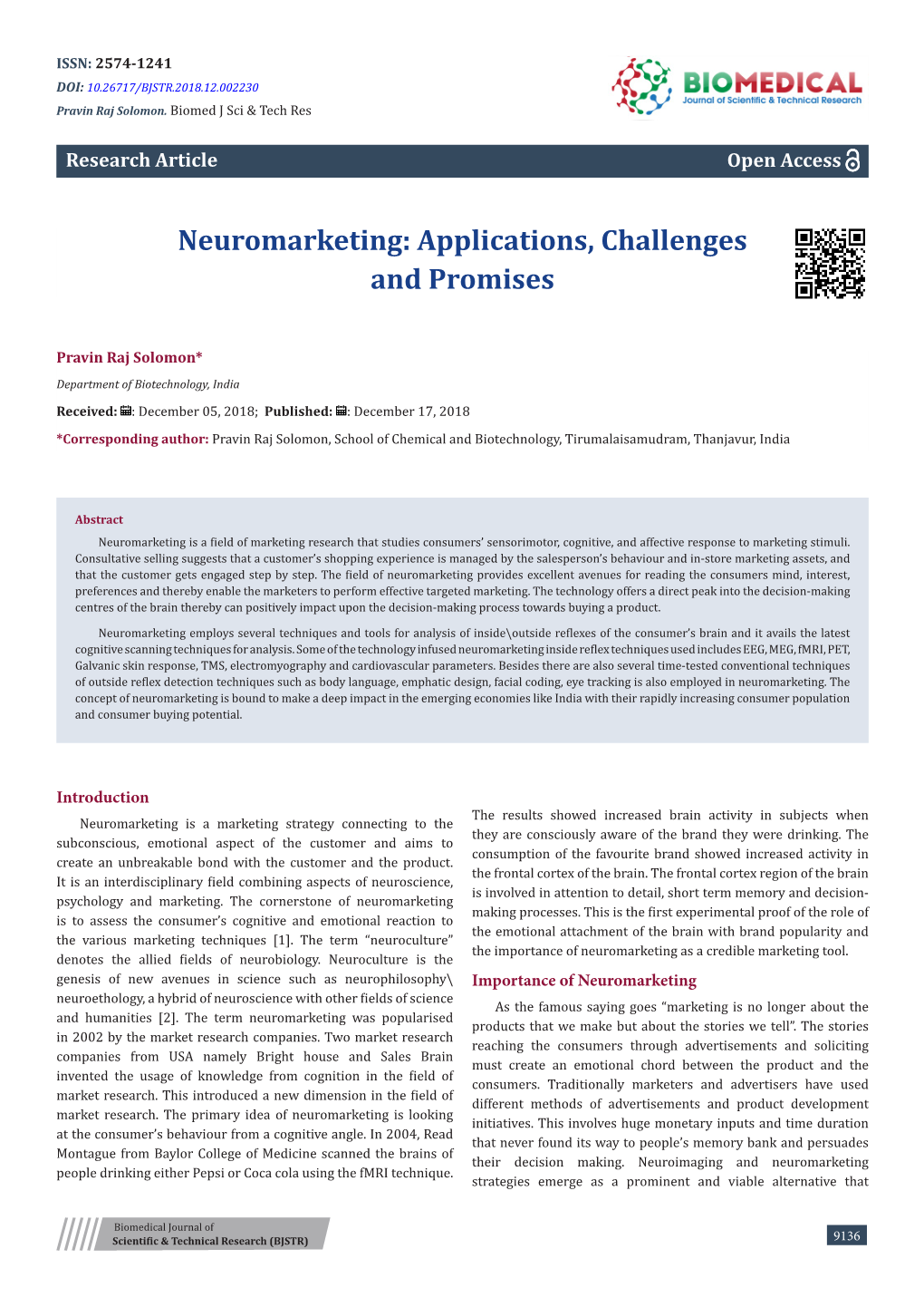 Neuromarketing: Applications, Challenges and Promises