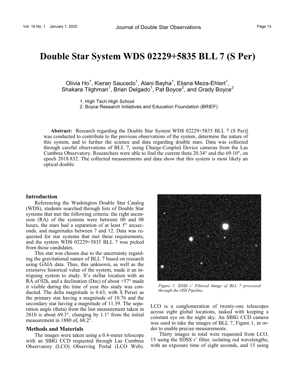 Double Star System WDS 02229+5835 BLL 7 (S Per)