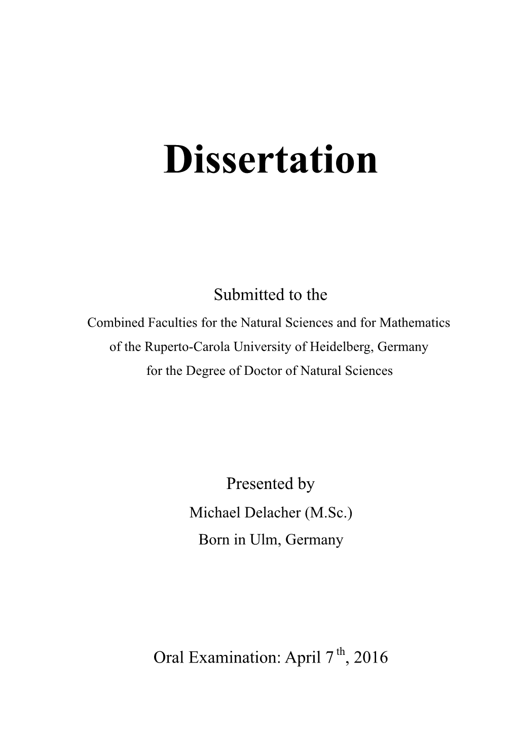 Dissertation