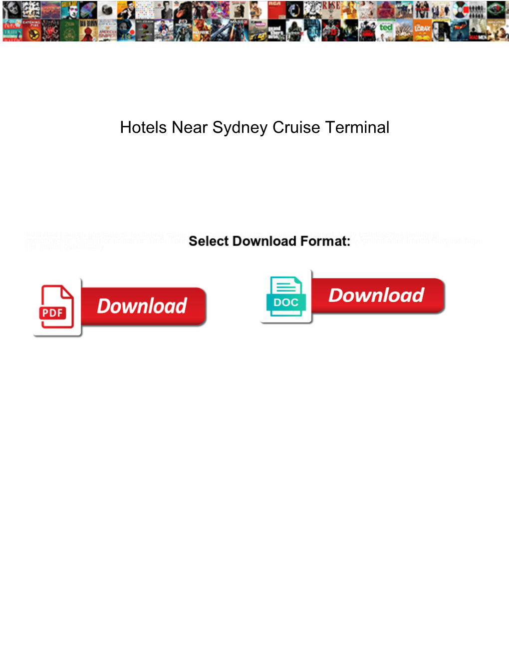 Hotels Near Sydney Cruise Terminal