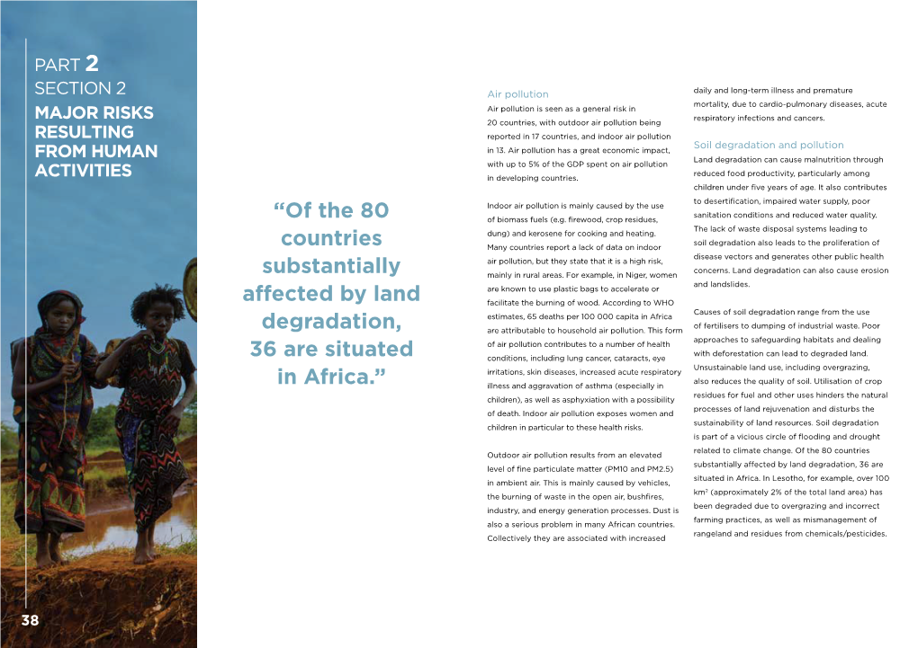 “Of the 80 Countries Substantially Affected by Land Degradation, 36