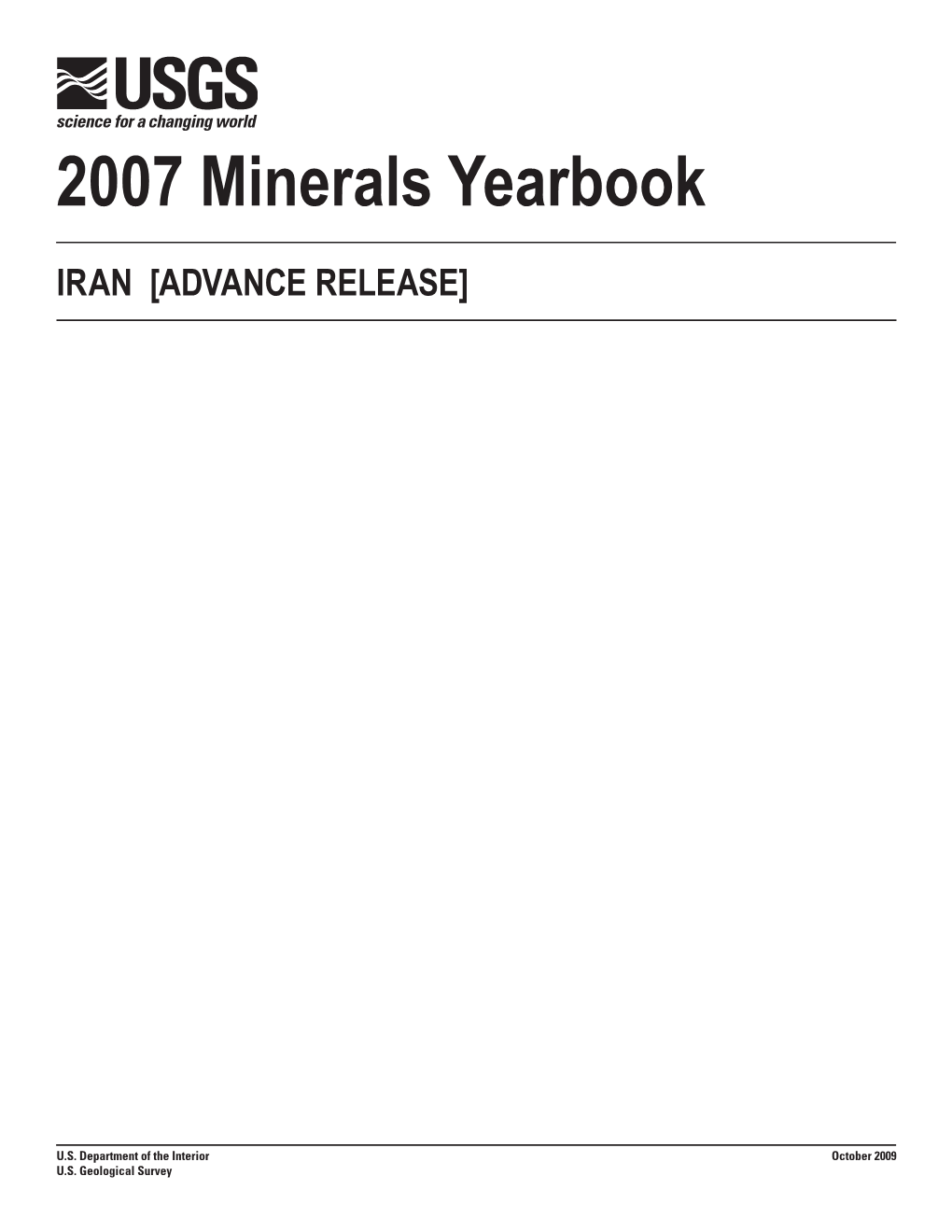 The Mineral Industry of Iran in 2007