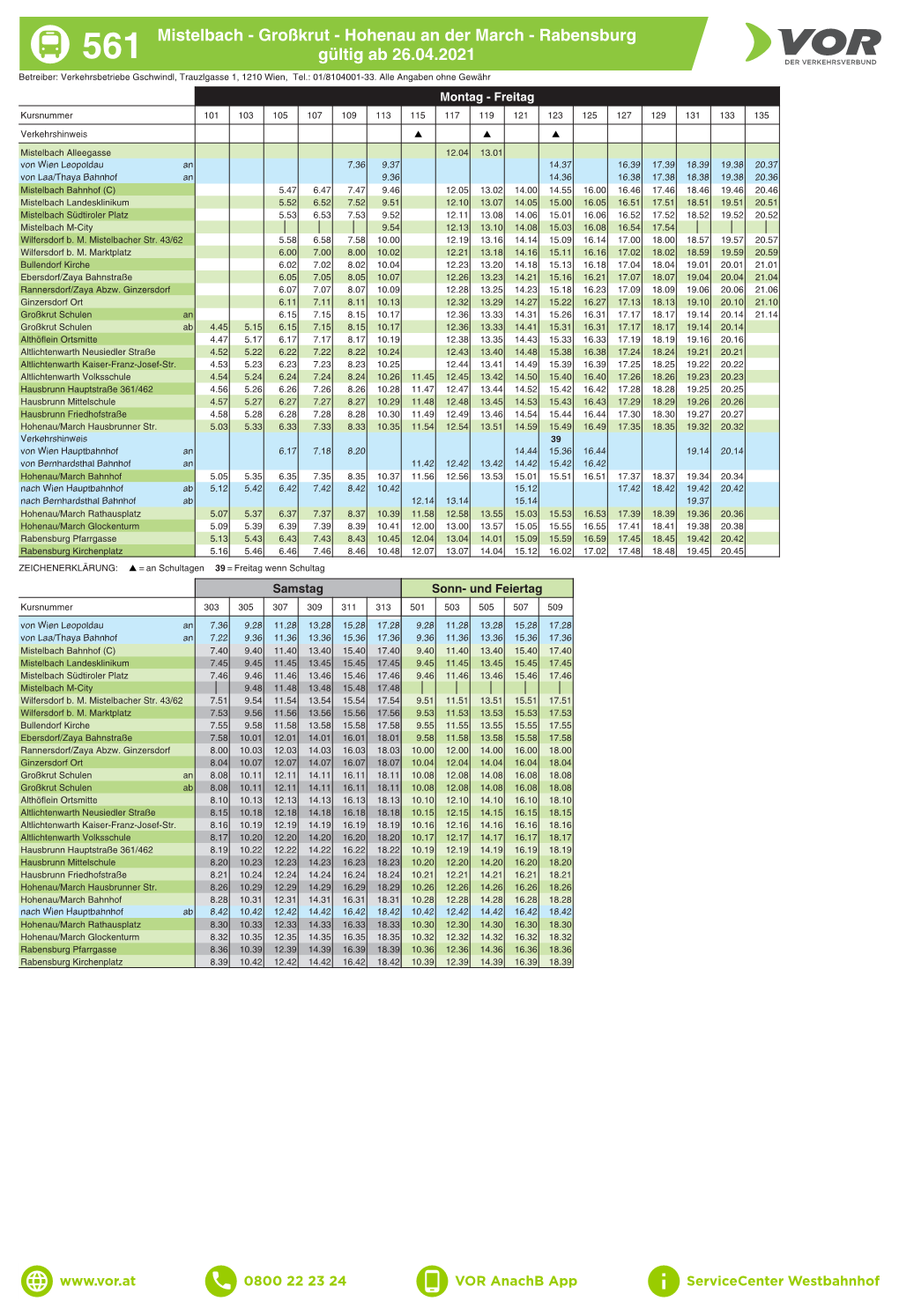 Fahrplan Bus