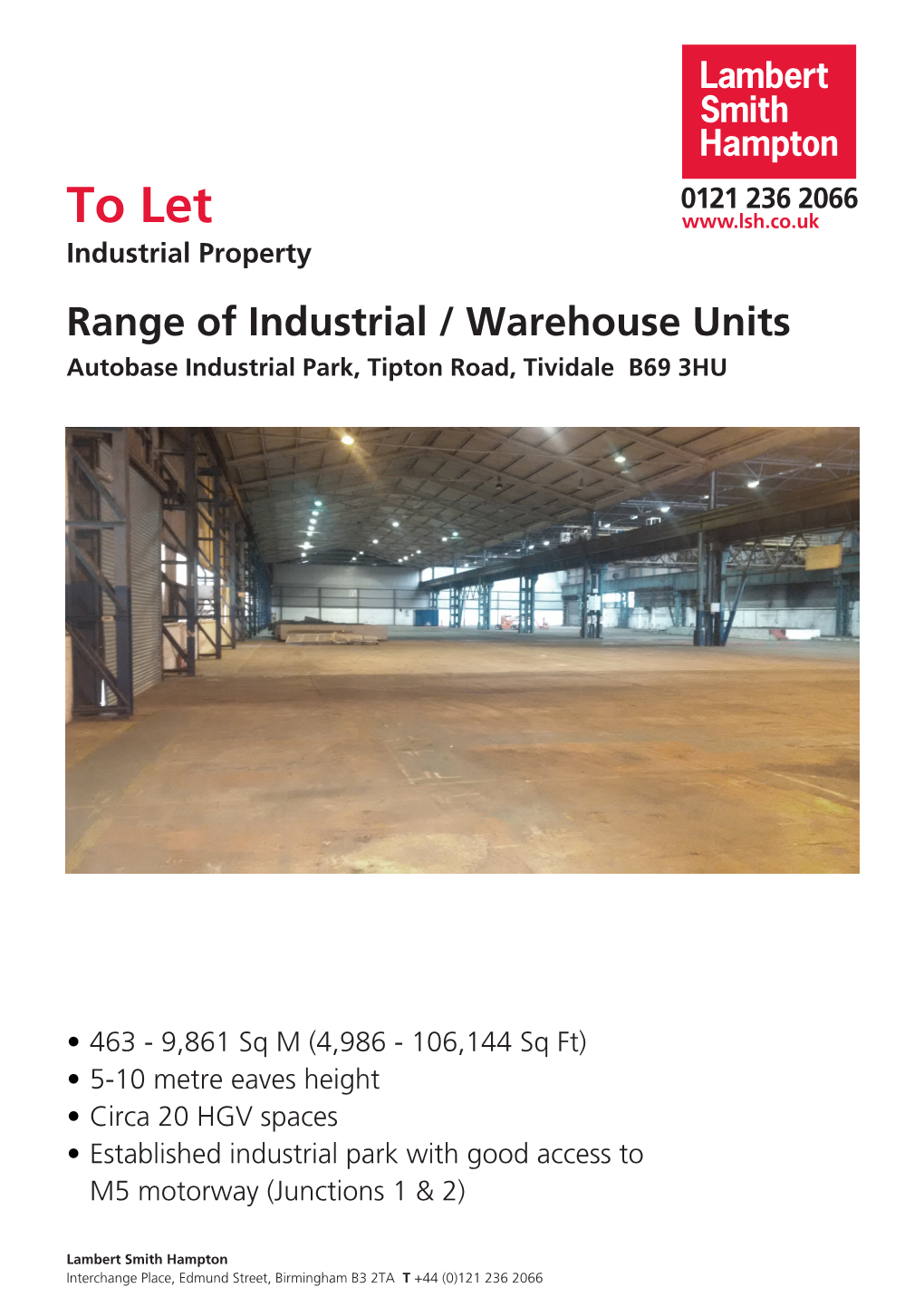 To Let,Autobase Industrial Park, Tipton Road, Tividale B69