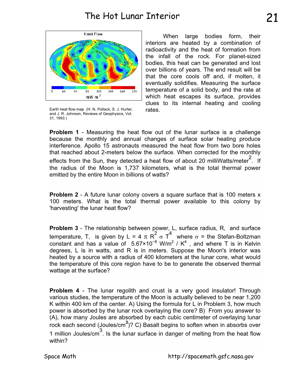 The Hot Lunar Interior 21