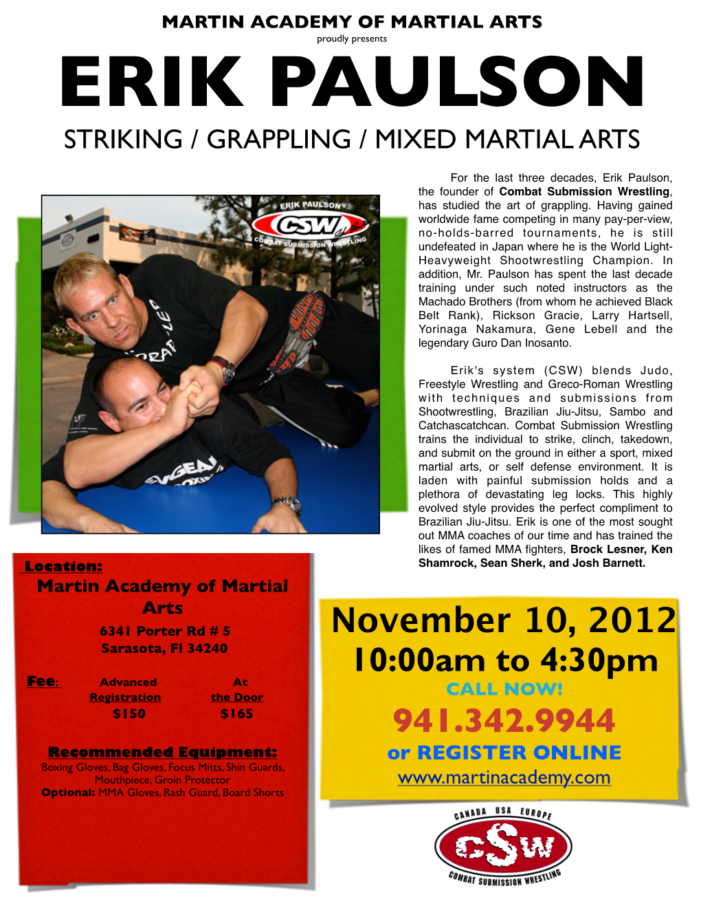 Erik Paulson Seminar Flyer 2012