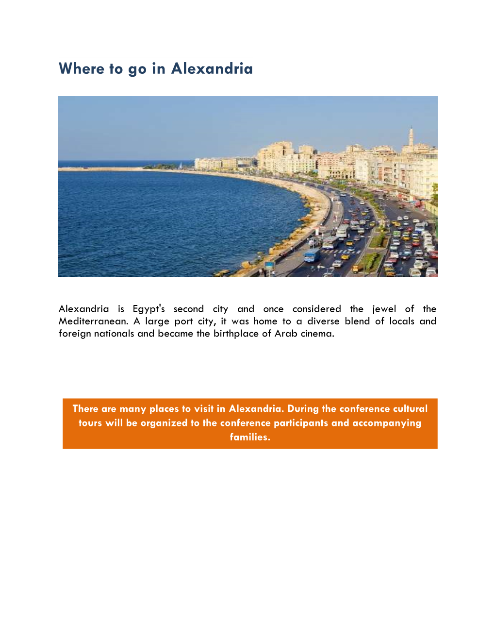 Check Alexandria Tourist Guide