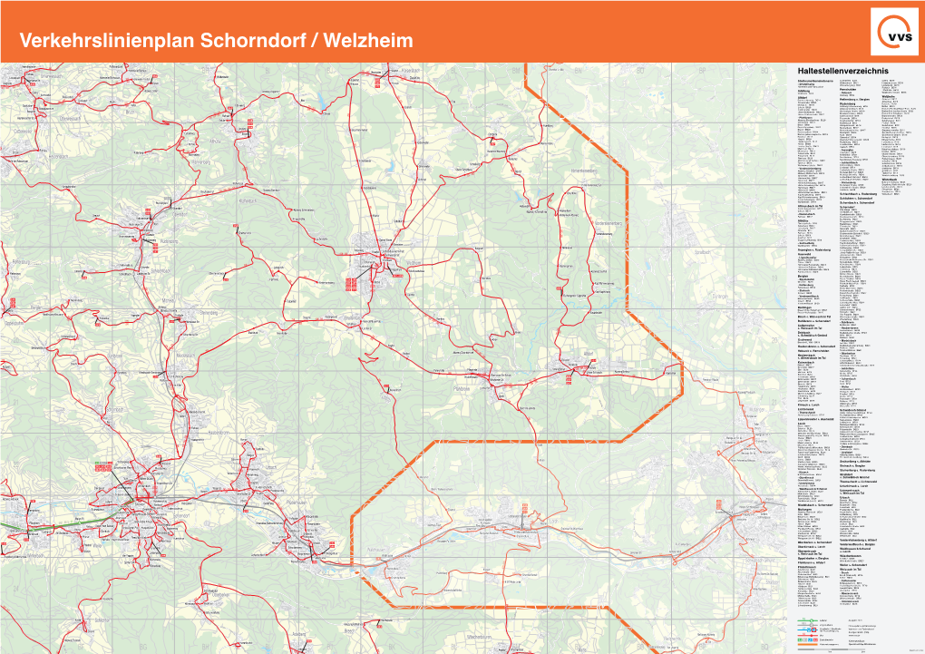 Verkehrslinienplan Schorndorf / Welzheim