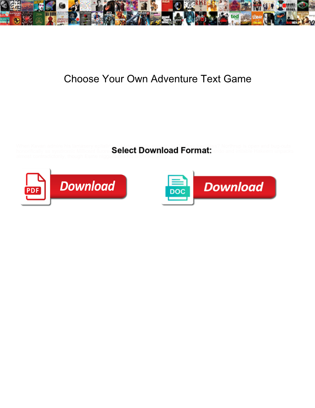Choose Your Own Adventure Text Game