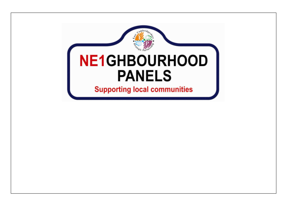 West Neighbourhood Panel Update