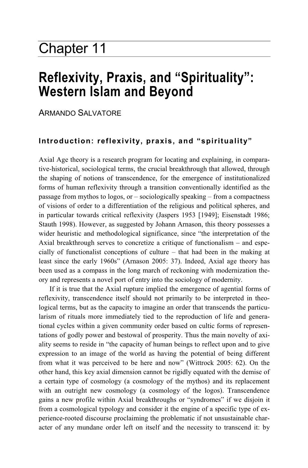 Western Islam and Beyond