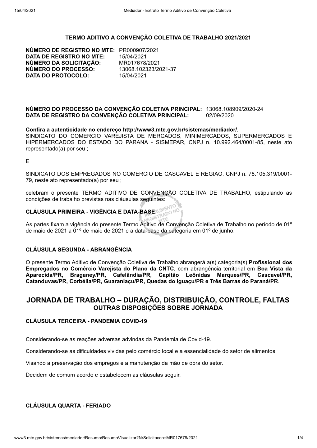 Jornada De Trabalho – Duração, Distribuição, Controle, Faltas Outras Disposições Sobre Jornada