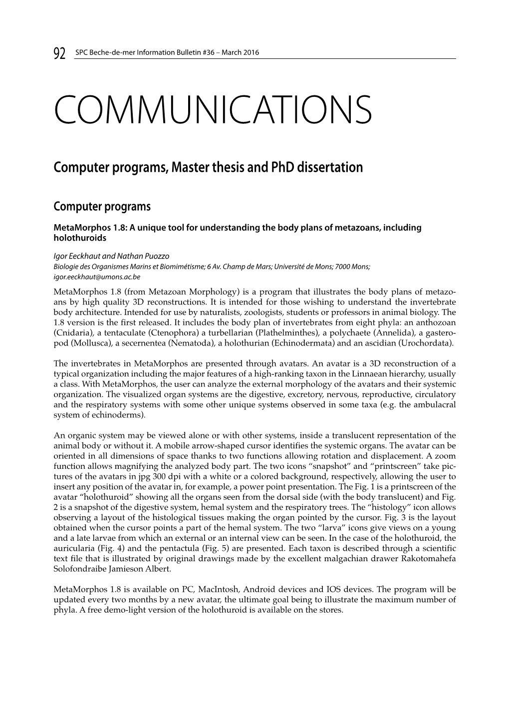 Communications