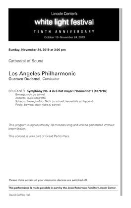 Los Angeles Philharmonic Gustavo Dudamel, Conductor