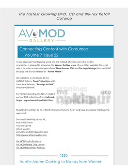 Connecting Content with Consumers Volume 7 Issue 22