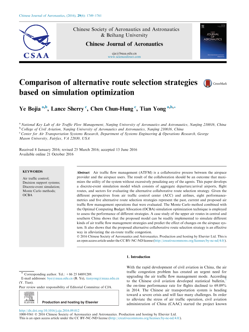 Comparison of Alternative Route Selection Strategies Based on Simulation Optimization