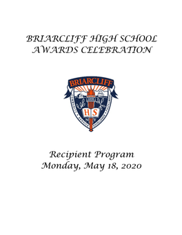 Briarcliff High School Awards Celebration