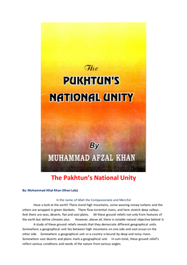 The Pakhtun's National Unity