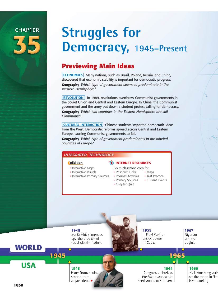 Struggles for Democracy, 1945–Present