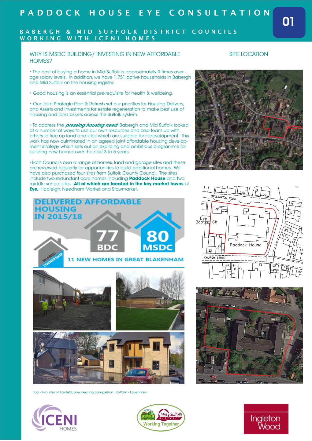 Paddock House Eye Consultation 01 Babergh & Mid Suffolk District Councils Working with Iceni Homes