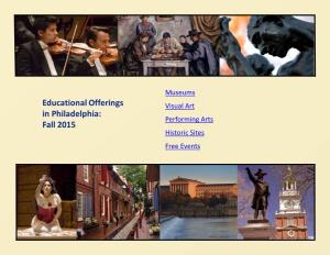 Museums Visual Art Performing Arts Historic Sites Free Events
