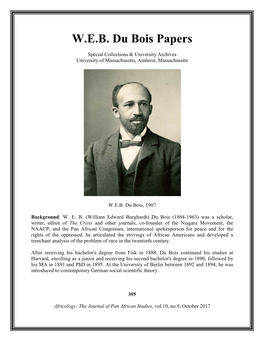 W.E.B. Du Bois Papers