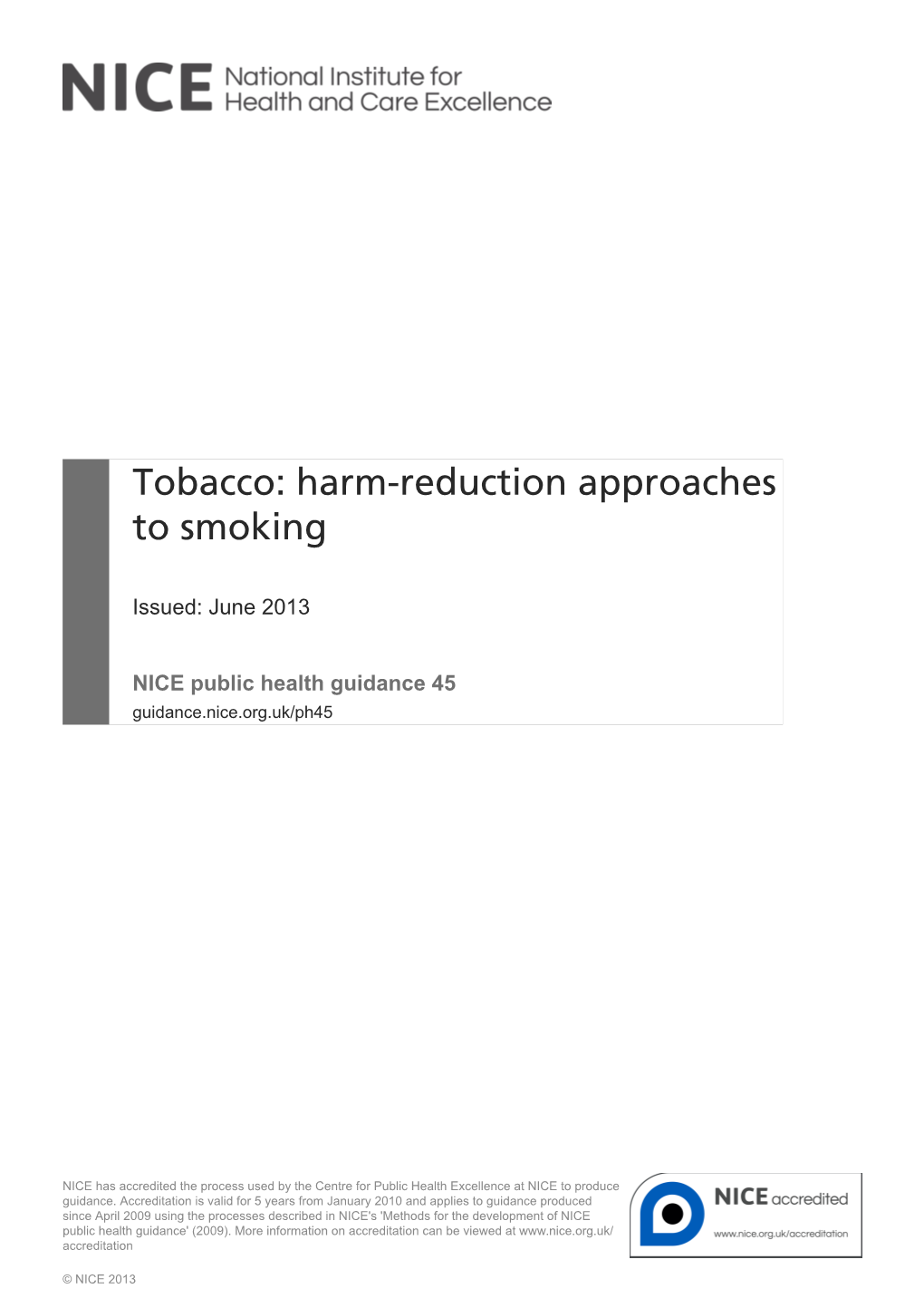 Tobacco: Harm-Reduction Approaches to Smoking