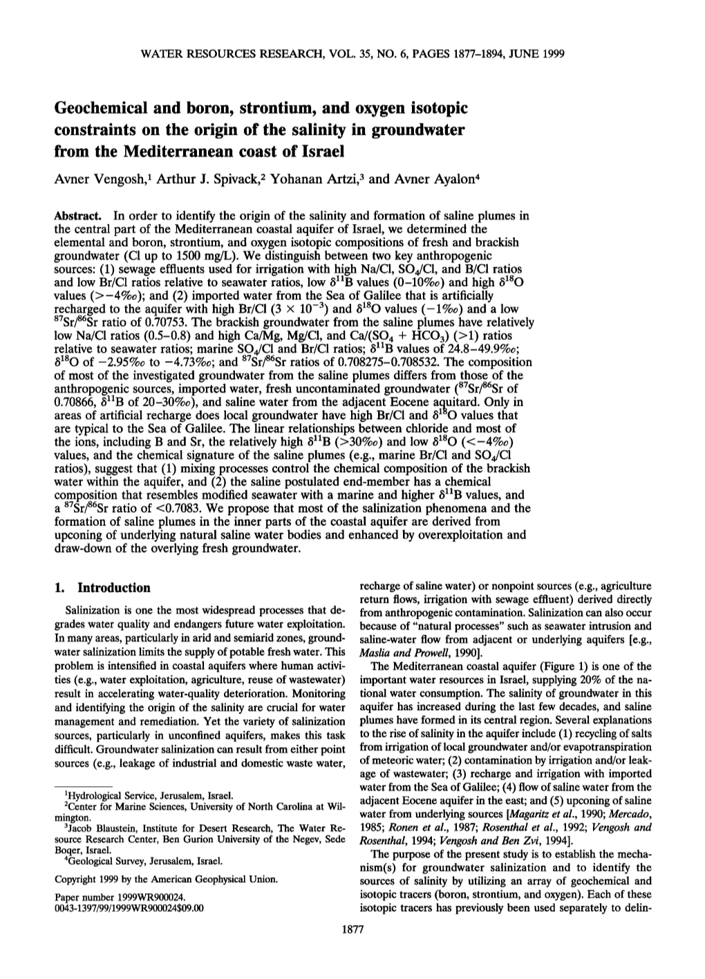 Geochemical and Boron, Strontium, and Oxygen Isotopicconstraints On