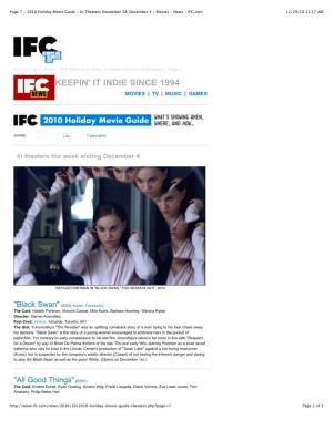 2010 Holiday Movie Guide - in Theaters November 28-December 4 - Movies - News - IFC.Com 11/29/10 11:17 AM