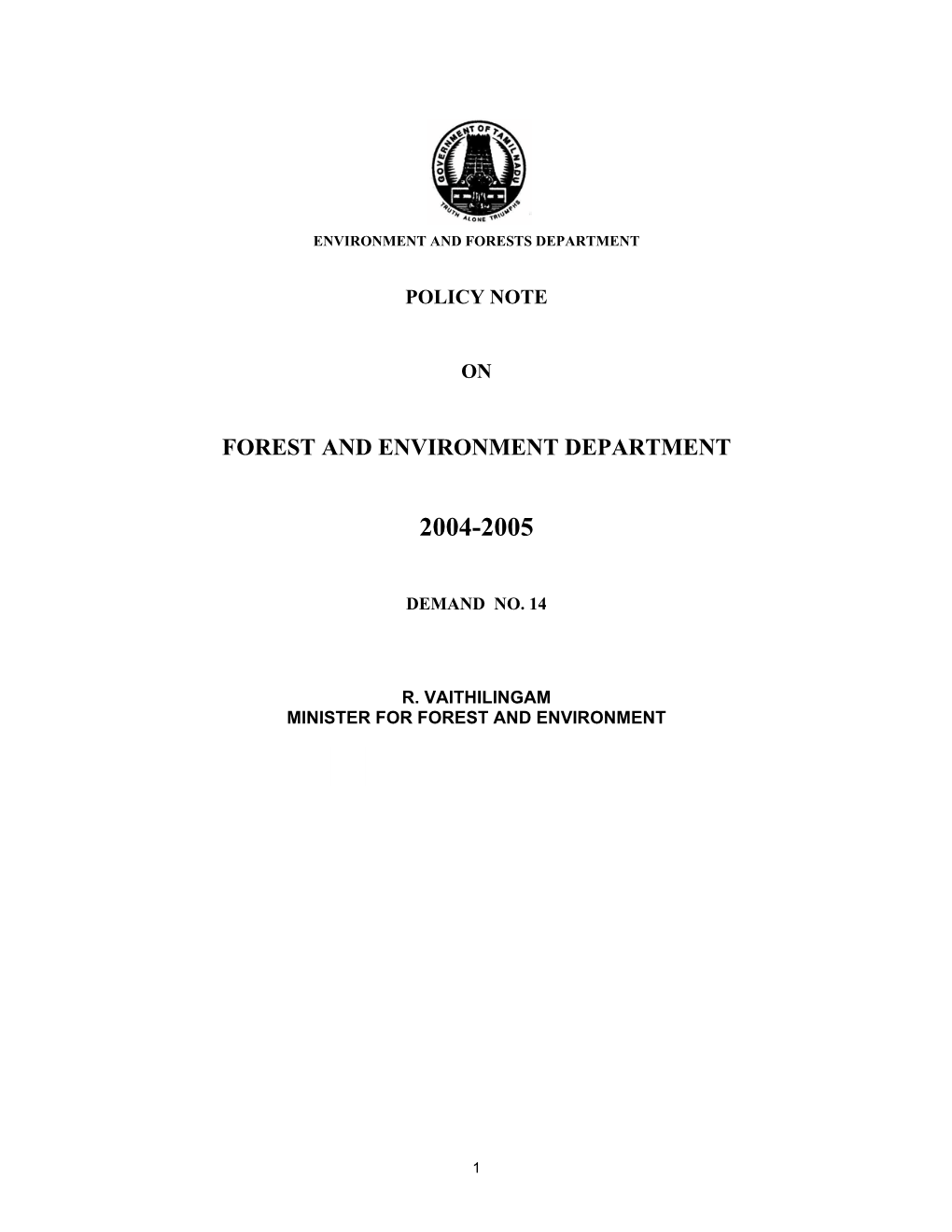 Forest and Environment Department