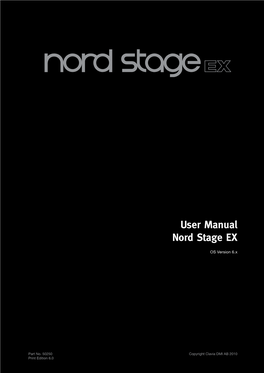 User Manual Nord Stage EX