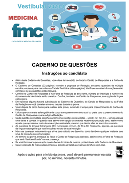 Caderno De Questões Medicina