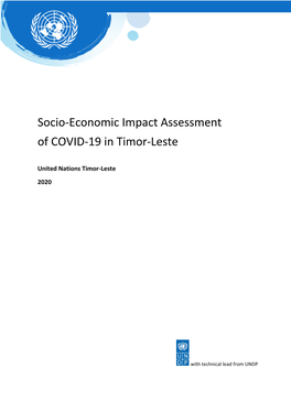 Socio-Economic Impact Assessment of COVID-19 in Timor-Leste