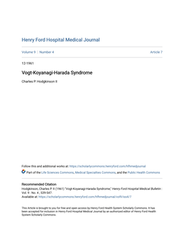 Vogt-Koyanagi-Harada Syndrome